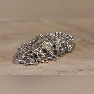 Costume Jewelry Silver Tone Pin Brooch